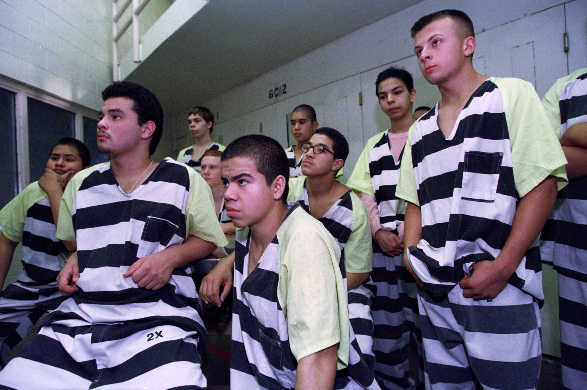 Teen in juvenile detention setting